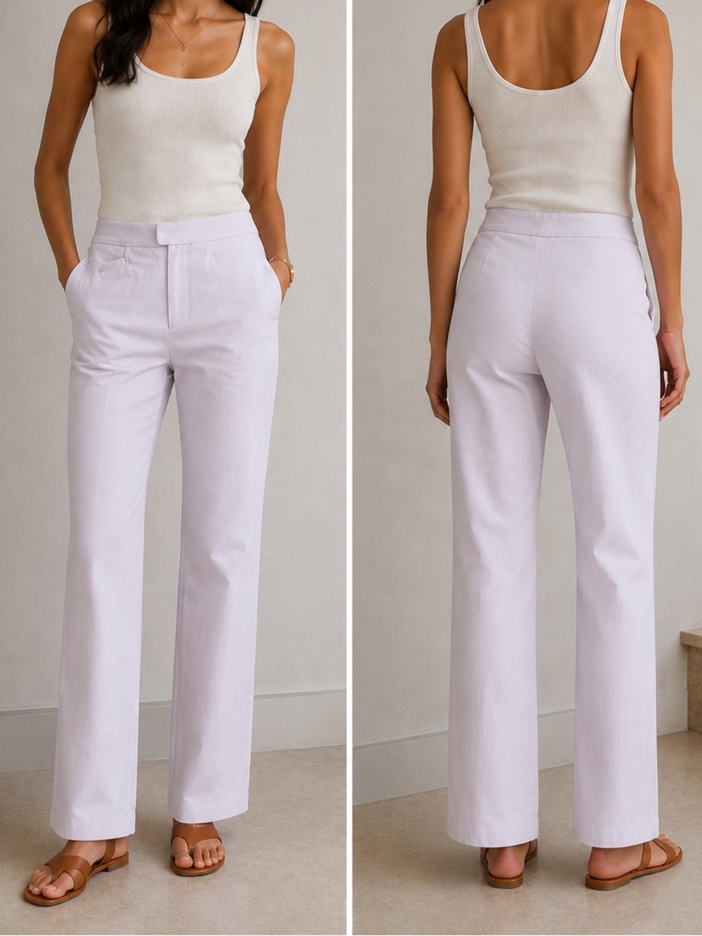 Loro Piana Straight Leg Purple Pants